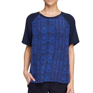 NEW NWT Vince Top Silk Print Blouse